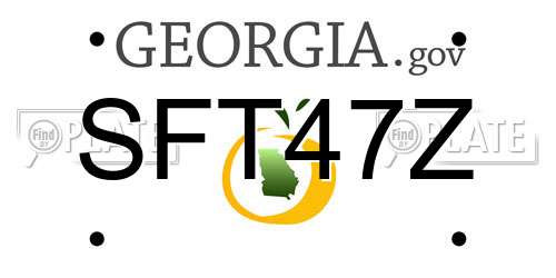 SFT47Z Georgia License Plate