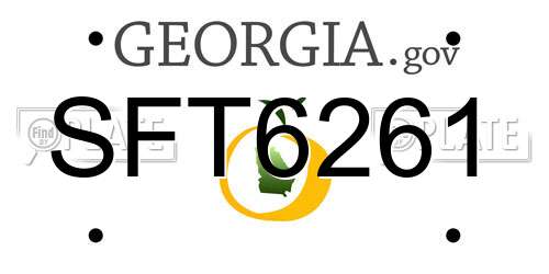 SFT6261 Georgia License Plate
