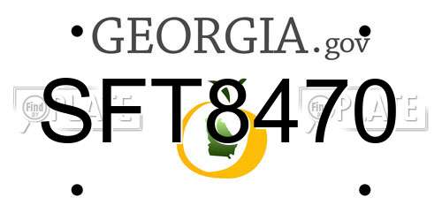 SFT8470 Georgia License Plate