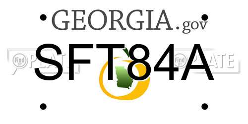 SFT84A Georgia License Plate