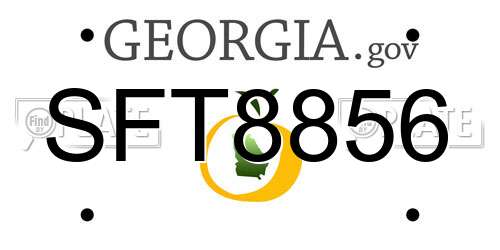 SFT8856 Georgia License Plate