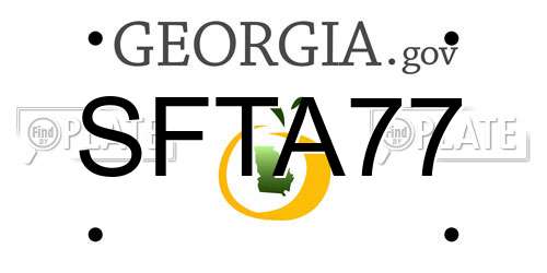 SFTA77 Georgia License Plate