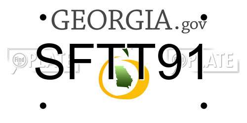 SFTT91 Georgia License Plate