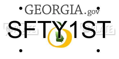 SFTY1ST Georgia License Plate