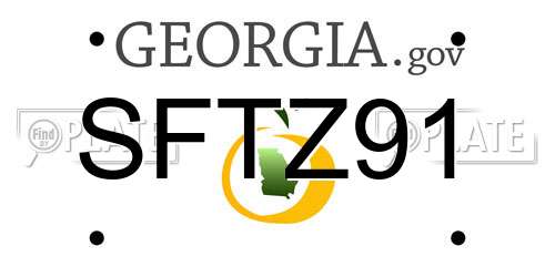 SFTZ91 Georgia License Plate