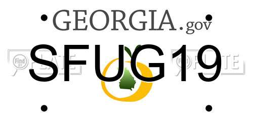 SFUG19 Georgia License Plate
