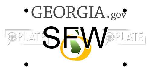 SFW Georgia License Plate