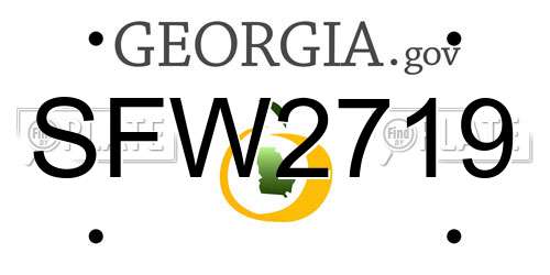 SFW2719 Georgia License Plate