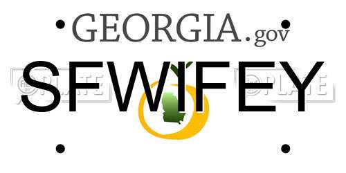 SFWIFEY Georgia License Plate
