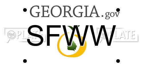 SFWW Georgia License Plate