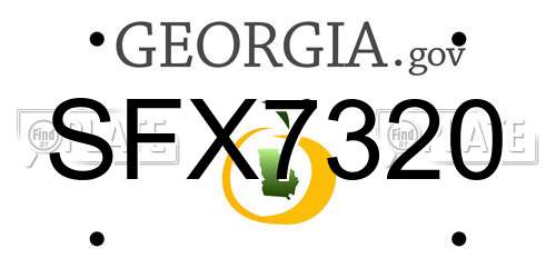 SFX7320 Georgia License Plate