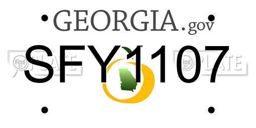 SFY1107 Georgia License Plate