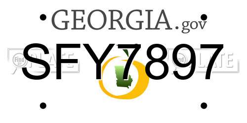 SFY7897 Georgia License Plate