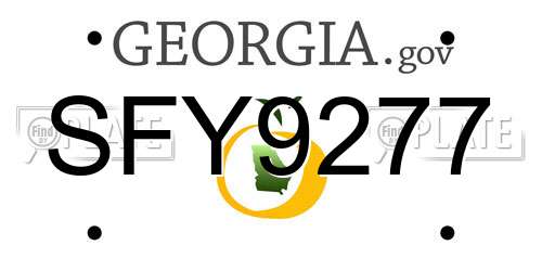 SFY9277 Georgia License Plate