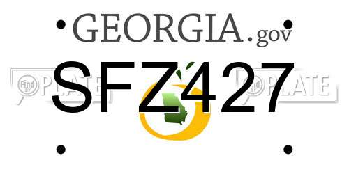 SFZ427 Georgia License Plate