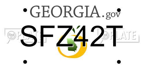 SFZ42T Georgia License Plate