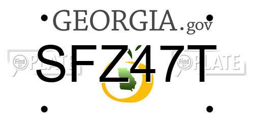 SFZ47T Georgia License Plate