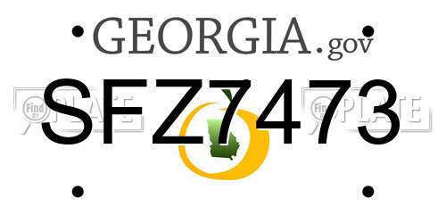 SFZ7473 Georgia License Plate