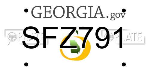 SFZ791 Georgia License Plate
