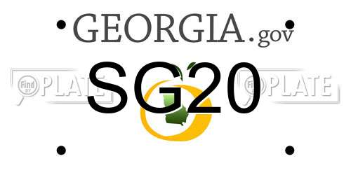 SG20 Georgia License Plate