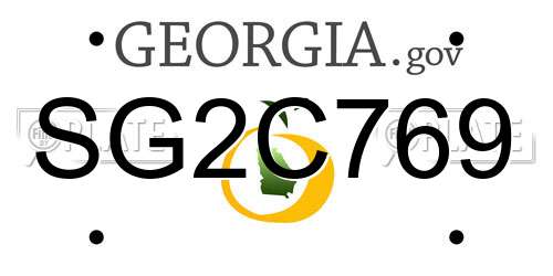 SG2C769 Georgia License Plate