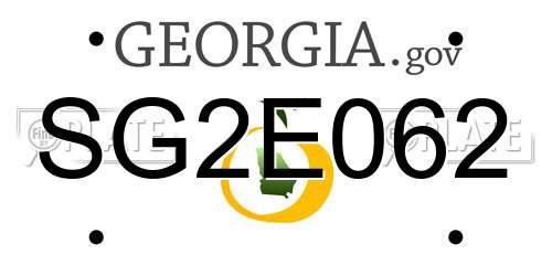 SG2E062 Georgia License Plate