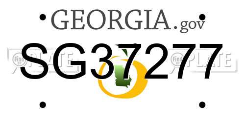 SG37277 Georgia License Plate