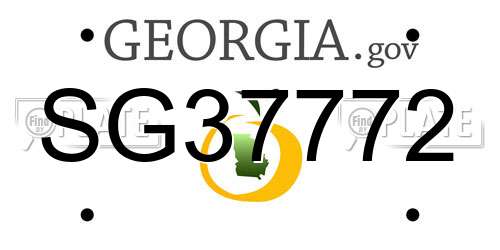 SG37772 Georgia License Plate
