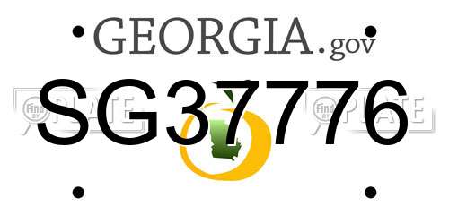SG37776 Georgia License Plate