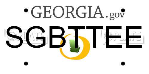 SGBTTEE Georgia License Plate