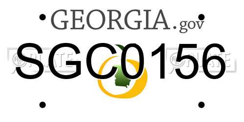 SGC0156 Georgia License Plate