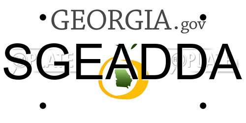 SGEADDA Georgia License Plate