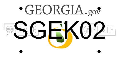 SGEK02 Georgia License Plate