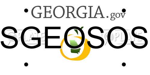 SGEOSOS Georgia License Plate