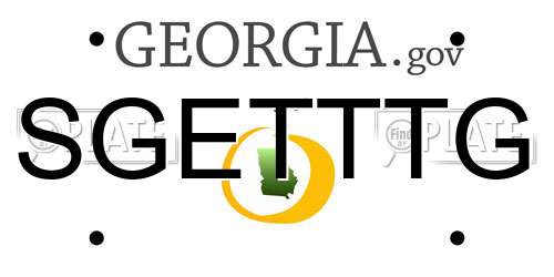 SGETTTG Georgia License Plate
