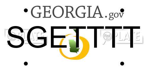 SGETTTT Georgia License Plate