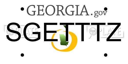 SGETTTZ Georgia License Plate