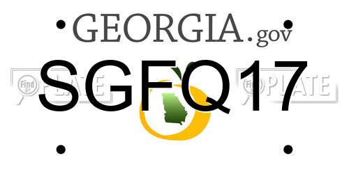 SGFQ17 Georgia License Plate
