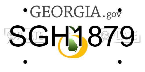 SGH1879 Georgia License Plate