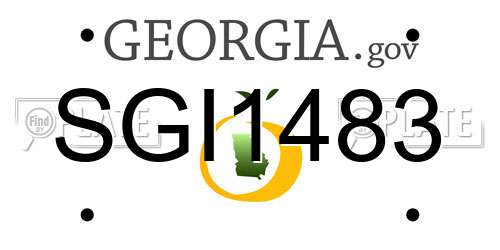 SGI1483 Georgia License Plate