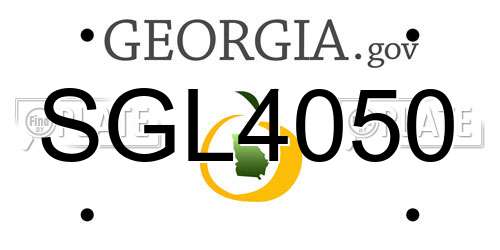 SGL4050 Georgia License Plate