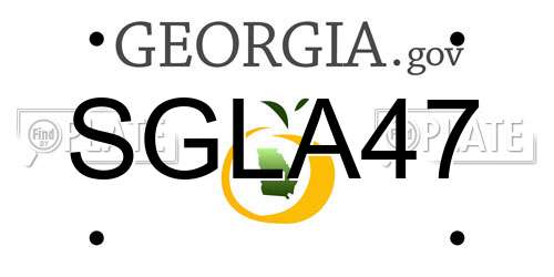 SGLA47 Georgia License Plate