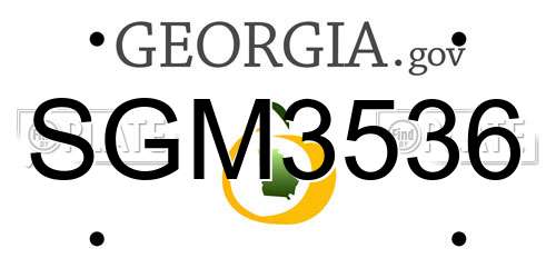SGM3536 Georgia License Plate