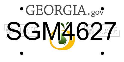 SGM4627 Georgia License Plate