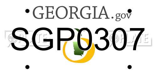 SGP0307 Georgia License Plate