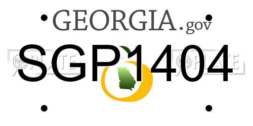 SGP1404 Georgia License Plate