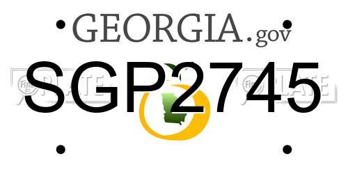 SGP2745 Georgia License Plate