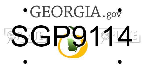 SGP9114 Georgia License Plate