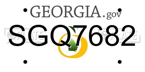 SGQ7682 Georgia License Plate