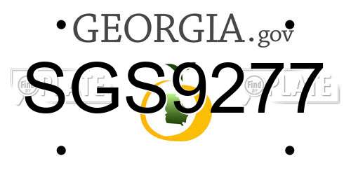 SGS9277 Georgia License Plate